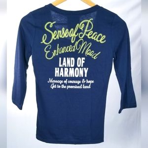 Ecruse Japanese Brand Dark Blue 3/4 Sleeve Shirt Size M